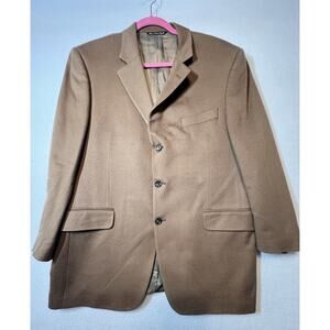 Jack Victor Loro Piana 100% Cashmere Sport Coat Blazer Men 44R Brown Suit Jacket